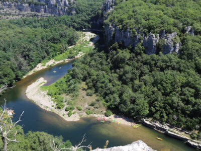 Canoeing in the Ardèche river gorges